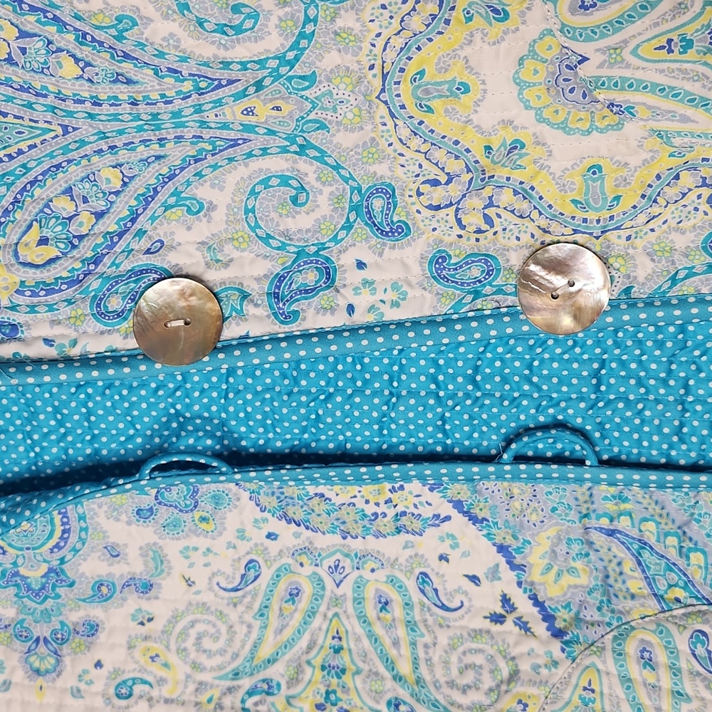 Patty Kim NY Reversible Quilted Blazer Jacket Mixed Print Paisley Polka Dot - Picture 3 of 13